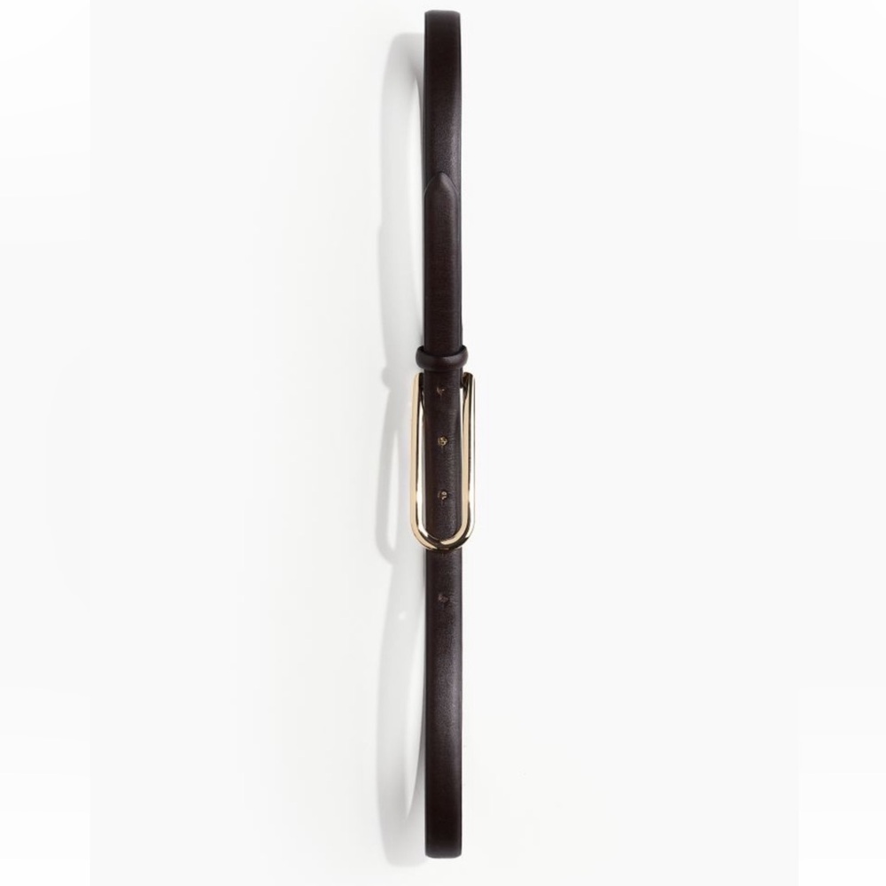NWT H&M - Narrow Leather Belt in Burgundy